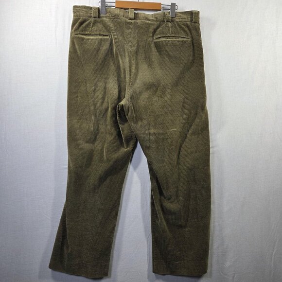 Tilley Endurables Pants Mens 38 Green Corduroy Pleated Front Made In Canada - Picture 2 of 12